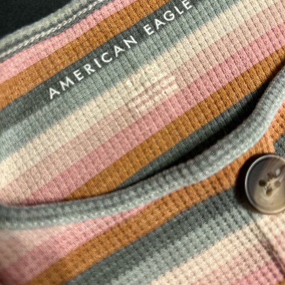 American Eagle Women’s Crop Top, tie front, size small, multicolor, tank top - Picture 5 of 5